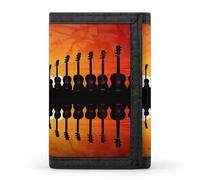 QMNRTK Dreifach gefaltete Geldbörse mit Gitarre und Musik, Sonnenuntergang, schlanke Brieftasche, personalisierbar, RFID-blockierend, für Damen und Herren, Einheitsgröße, Stil:, Einheitsgröße