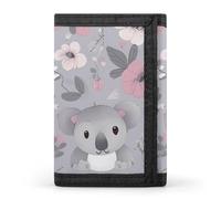 QMNRTK Dreifach gefaltete Geldbörse mit Koala-Muster, schmale Geldbörse, personalisierbar, RFID-blockierend, für Damen und Herren, Einheitsgröße, Stil:, Einheitsgröße