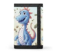 QMNRTK Dreifach gefaltete Geldbörse mit niedlichen Dinosauriern, schmale Geldbörse, personalisierbar, RFID-blockierend, für Damen und Herren, Einheitsgröße, Stil:, Einheitsgröße