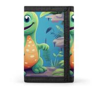 QMNRTK Dreifach gefaltete Geldbörse mit niedlichen Dinosauriern, schmale Geldbörse, personalisierbar, RFID-blockierend, für Damen und Herren, Einheitsgröße, Stil:, Einheitsgröße