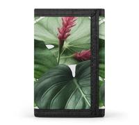 QMNRTK Dreifach gefaltete Geldbörse mit tropischen Blättern, schmale Geldbörse, personalisierbar, RFID-blockierend, für Damen und Herren, Einheitsgröße, Stil:, Einheitsgröße