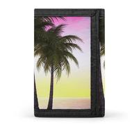 QMNRTK Dreifach gefaltete Geldbörse mit tropischer Palme, schmale Geldbörse, personalisierbar, RFID-blockierend, für Damen und Herren, Einheitsgröße, Stil:, Einheitsgröße