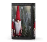 QMNRTK Dreifach gefaltete Geldbörse mit Weihnachtswichtel und Weihnachtsmannmütze, schmale Geldbörse, personalisierbar, RFID-blockierend, für Damen und Herren, Einheitsgröße, Stil:, Einheitsgröße