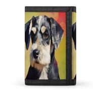 QMNRTK Dreifach gefaltete Hundegeldbörse, schmale Geldbörse, personalisierbar, RFID-blockierend, für Damen und Herren, Einheitsgröße, Stil:, Einheitsgröße