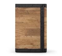 QMNRTK Dreifach gefaltete Retro-Geldbörse aus Eichenholz, schmale Geldbörse, personalisierbar, RFID-blockierend, für Damen und Herren, Einheitsgröße, Stil:, Einheitsgröße