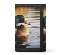 QMNRTK Duck by The Lake Dreifach gefaltete Geldbörse, schlanke Geldbörse, personalisierbar, RFID-blockierend, für Damen und Herren, Einheitsgröße, Stil:, Einheitsgröße