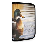 QMNRTK Duck by The Lake Multifunktionale, kompakte Geldbörse, Ausweis, Stronghold Waltlet, Kreditkartenhalter, Geldbörse, Reißverschluss, Ledertasche, RFID-blockierend, Bifold Wallet für Männer und