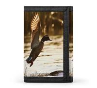 QMNRTK Duck Fly Upon River dreifach gefaltete Geldbörse, schmale Geldbörse, personalisierbar, RFID-blockierend, für Damen und Herren, Einheitsgröße, Stil:, Einheitsgröße