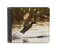 QMNRTK Duck Fly Upon River Ledergeldbörse für Herren und Damen, RFID-blockierend, extra Kapazität, ultrastarke Nähte, schlanke Geldscheinfach mit 8 Kartenfächern, Stil, Einheitsgröße, Stil:,