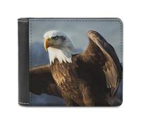 QMNRTK Eagle Ledergeldbörse für Herren und Damen, RFID-blockierend, extra Kapazität, ultrastarke Nähte, schlanke Geldscheinfach mit 8 Kartenfächern, Stil, Einheitsgröße, Stil:, Einheitsgröße