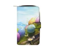 QMNRTK Eggs Feder-Kreditkarten-Geldbörse, RFID-blockierend, schmal, faltbar, echtes Leder, minimalistische Vordertasche, Geldbörse, Schlüsselanhänger, Geldbörse für Männer und Frauen, Stil, 19,7 x 11