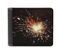 QMNRTK Explosion Firework Ledergeldbörse für Herren und Damen, RFID-blockierend, extra Kapazität, ultrastarke Nähte, schlanke Geldscheinfach mit 8 Kartenfächern, Stil, Einheitsgröße, Stil:,