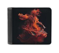 QMNRTK Fire Dancer Geldbörse aus Leder für Herren und Damen, RFID-blockierend, extra Kapazität, ultrastarke Nähte, schlanke Geldscheinfach mit 8 Kartenfächern, Stil, Einheitsgröße, Stil:,