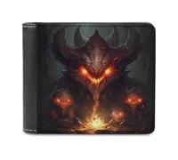 QMNRTK Fire Monsters Geldbörse aus Leder für Herren und Damen, RFID-blockierend, extra Kapazität, ultrastarke Nähte, schlanke Geldscheinfach mit 8 Kartenfächern, Stil, Einheitsgröße, Stil:,