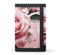 QMNRTK Floral3 dreifach gefaltete Geldbörse, schlanke Geldbörse, personalisierbar, RFID-blockierend, für Damen und Herren, Einheitsgröße, Stil:, Einheitsgröße