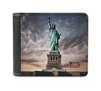 QMNRTK Freiheitsstatue Ledergeldbörse für Herren und Damen, RFID-blockierend, extra Kapazität, ultrastarke Nähte, schlanke Geldscheinfach mit 8 Kartenfächern, Stil, Einheitsgröße, Stil:, Einheitsgröße