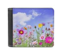 QMNRTK Frühlingsblumen-Ledergeldbörse für Herren und Damen, RFID-blockierend, extra Kapazität, ultrastarke Nähte, schlanke Geldscheinfach mit 8 Kartenfächern, Stil, Einheitsgröße, Stil:, Einheitsgröße