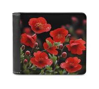 QMNRTK Frühlingsrote Blumen, Ledergeldbörse für Herren und Damen, RFID-blockierend, extra Kapazität, ultrastarke Nähte, schlanke Geldscheinfach mit 8 Kartenfächern, Stil, Einheitsgröße, Stil:,