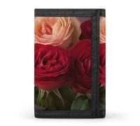 QMNRTK Garden Roses dreifach gefaltete Geldbörse, schlanke Brieftasche, personalisierbar, RFID-blockierend, für Damen und Herren, Einheitsgröße, Stil:, Einheitsgröße