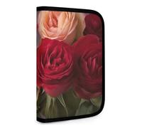 QMNRTK Garden Roses Multifunktions-Geldbörse, kompakt, Ausweis, Stronghold Waltlet, Kreditkartenhalter, Geldbörse, Reißverschluss, Lederetui, RFID-blockierend, Bifold Wallet für Männer und Frauen,