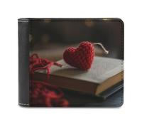 QMNRTK Gehäkelte Herz-Ledergeldbörse für Männer und Frauen, RFID-blockierend, extra Kapazität, ultrastarke Nähte, schlanke Geldscheinfach mit 8 Kartenfächern, Stil, Einheitsgröße, Stil:, Einheitsgröße