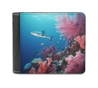 QMNRTK Geldbörse aus Korallenleder, Bifold Wallet für Herren und Damen, RFID-blockierend, extra Kapazität, ultrastarke Nähte, schlanke Geldscheinfach mit 8 Kartenfächern, Stil, Einheitsgröße, Stil:,