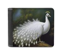 QMNRTK Geldbörse aus Leder, mit Pfauenmotiv, für Damen und Herren, RFID-blockierend, extra Kapazität, ultrastarke Nähte, schlanke Geldscheinfach mit 8 Kartenfächern, Stil, Einheitsgröße, Stil:,