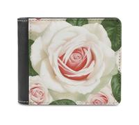 QMNRTK Geldbörse aus Leder mit Rosenmuster, für Herren und Damen, RFID-blockierend, extra Kapazität, ultrastarke Nähte, schlanke Geldscheinfach mit 8 Kartenfächern, Stil, Einheitsgröße, Stil:,