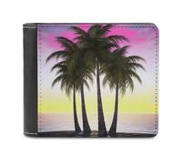 QMNRTK Geldbörse aus Leder mit tropischer Palme für Männer und Frauen, RFID-blockierend, extra Kapazität, ultrastarke Nähte, schlanke Geldscheinfach mit 8 Kartenfächern, Stil, Einheitsgröße, Stil:,