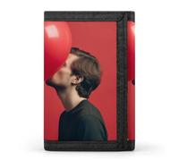 QMNRTK Geldbörse mit Herzballon, dreifach gefaltet, schmal, personalisierbar, RFID-blockierend, für Damen und Herren, Einheitsgröße, Stil:, Einheitsgröße