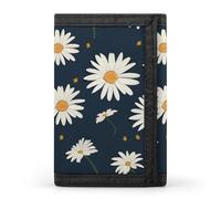 QMNRTK Geldbörse mit niedlichem Gänseblümchen-Motiv, dreifach gefaltet, schmal, personalisierbar, RFID-blockierend, für Damen und Herren, Einheitsgröße, Einheitsgröße