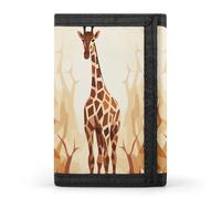 QMNRTK Geldbörse mit Wildtier-Giraffenmuster, dreifach gefaltet, schmale Geldbörse, personalisierbar, RFID-blockierend, für Damen und Herren, Einheitsgröße, Stil:, Einheitsgröße