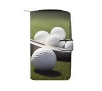 QMNRTK Golf-Kreditkarten-Geldbörse, RFID-blockierend, schmal, faltbar, echtes Leder, minimalistische Vordertasche, Geldbörse, Schlüsselanhänger, Geldbörse für Männer und Frauen, Stil, 19,7 x 11 x 3,5