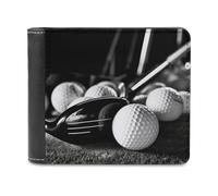 QMNRTK Golf-Ledergeldbörse für Herren und Damen, RFID-blockierend, extra Kapazität, ultrastarke Nähte, schlanke Geldscheinfach mit 8 Kartenfächern, Einheitsgröße, Schwarz und Weiß, Stil:,