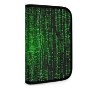 QMNRTK Green Number Binary Multifunktions-Geldbörse für Ausweis, Stronghold Waltlet, Kreditkartenhalter, Geldbörse, Reißverschluss, Ledertasche, RFID-blockierend, Bifold Wallet für Männer und Frauen,