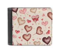 QMNRTK Handbemalte Herz-Ledergeldbörse für Männer und Frauen, RFID-blockierend, extra Kapazität, ultrastarke Nähte, schlanke Geldscheinfach mit 8 Kartenfächern, Stil, Einheitsgröße, Stil:,