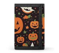 QMNRTK Happy Halloween dreifach gefaltete Geldbörse, schlanke Brieftasche, personalisierbar, RFID-blockierend, für Damen und Herren, Einheitsgröße, Stil:, Einheitsgröße