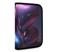 QMNRTK Haufen herzförmiger Luftballons, multifunktional, kompakt, Ausweis, Stronghold Waltlet, Kreditkartenhalter, Geldbörse, Reißverschluss, Lederetui, Geldbörse, RFID-blockierend, Bifold Wallet für