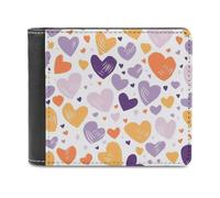 QMNRTK Have A Lot of Heart Ledergeldbörse für Herren und Damen, RFID-blockierend, extra Kapazität, ultrastarke Nähte, schlanke Geldscheinfach mit 8 Kartenfächern, Stil, Einheitsgröße, Stil:,