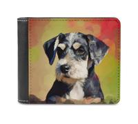 QMNRTK Hunde-Ledergeldbörse für Männer und Frauen, RFID-blockierend, extra Kapazität, ultrastarke Nähte, schlanke Geldscheinfach mit 8 Kartenfächern, Stil, Einheitsgröße, Stil:, Einheitsgröße