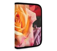 QMNRTK Hybrid Tea Rose Multifunktions-Geldbörse, kompakt, Ausweis, Stronghold Waltlet, Kreditkartenhalter, Geldbörse, Reißverschluss, Ledertasche, RFID-blockierend, Bifold Wallet für Männer und