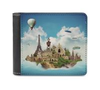 QMNRTK I Love to Travel Ledergeldbörse für Männer und Frauen, RFID-blockierend, extra Kapazität, ultrastarke Nähte, schlanke Geldscheinfach mit 8 Kartenfächern, Stil, Einheitsgröße, Stil:,