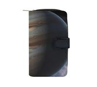 QMNRTK Jupiter Kreditkartenetui im Querformat, RFID-blockierend, schmal, faltbar, echtes Leder, minimalistische Vordertasche, Geldbörse, Schlüsselanhänger, Geldbörse für Männer und Frauen, Stil, 19,7