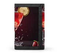 QMNRTK Klassische Cocktail-Geldbörse, dreifach gefaltet, schmal, personalisierbar, RFID-blockierend, für Damen und Herren, Einheitsgröße, Stil:, Einheitsgröße