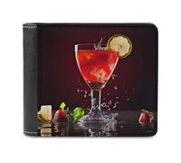 QMNRTK Klassische Cocktail-Ledergeldbörse für Männer und Frauen, RFID-blockierend, extra Kapazität, ultrastarke Nähte, schlanke Geldscheinfach mit 8 Kartenfächern, Stil, Einheitsgröße, Stil:,