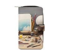 QMNRTK Kreative Schreibtisch-Kreditkarten-Geldbörse, RFID-blockierend, schmal, faltbar, echtes Leder, minimalistische Vordertasche, Geldbörse, Schlüsselanhänger, Geldbörse für Damen und Herren, Stil,