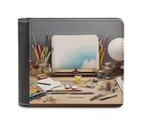 QMNRTK Kreative Schreibtisch-Ledergeldbörse für Männer und Frauen, RFID-blockierend, extra Kapazität, ultrastarke Nähte, schlanke Geldscheinfach mit 8 Kartenfächern, Stil, Einheitsgröße, Stil:,