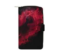 QMNRTK Kreditkartenetui in Herzform, RFID-blockierend, schmal, faltbar, echtes Leder, minimalistische Vordertasche, Geldbörse, Schlüsselanhänger, Geldbörse für Damen und Herren, 19,7 x 11 x 3,5 cm,