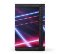 QMNRTK Laser Line dreifach gefaltete Geldbörse, schlanke Brieftasche, personalisierbar, RFID-blockierend, für Damen und Herren, Einheitsgröße, Stil:, Einheitsgröße