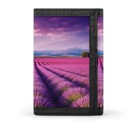 QMNRTK Lavender Fields dreifach gefaltete Geldbörse, schlanke Brieftasche, personalisierbar, RFID-blockierend, für Damen und Herren, Einheitsgröße, Stil:, Einheitsgröße